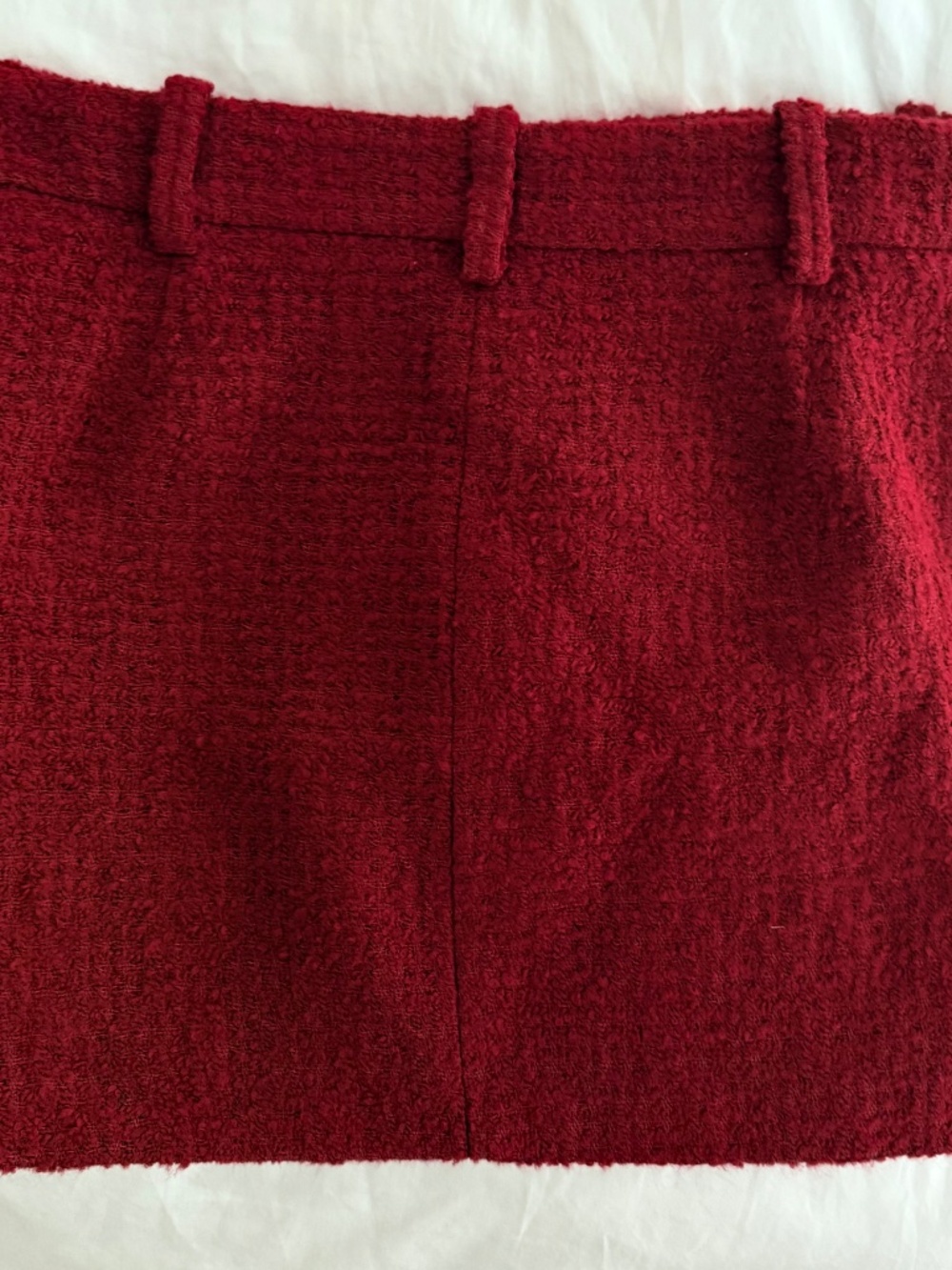 Never Worn Red Tweed Style Matching Set / Jacket + Mini Skirt - Picture 4 of 9